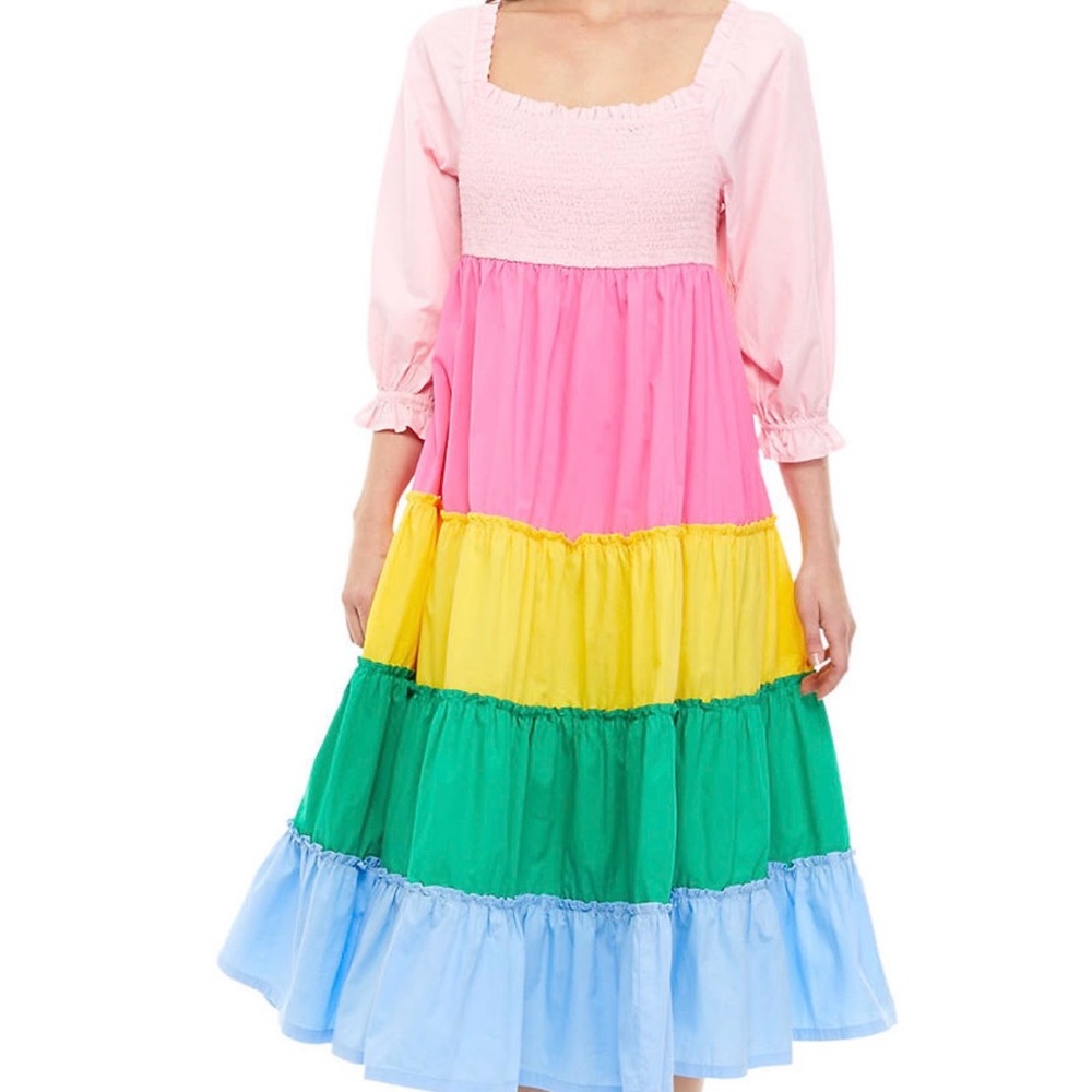Crown and Ivy Colorful Tiered Maxi Dress